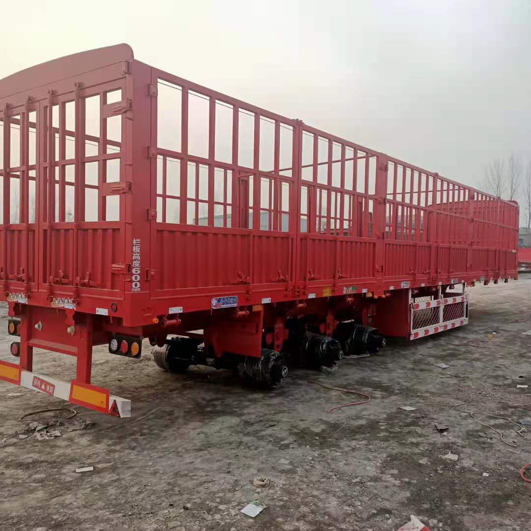 13米花篮半挂车直板开门仓珊花篮半挂车高低板花篮半挂车