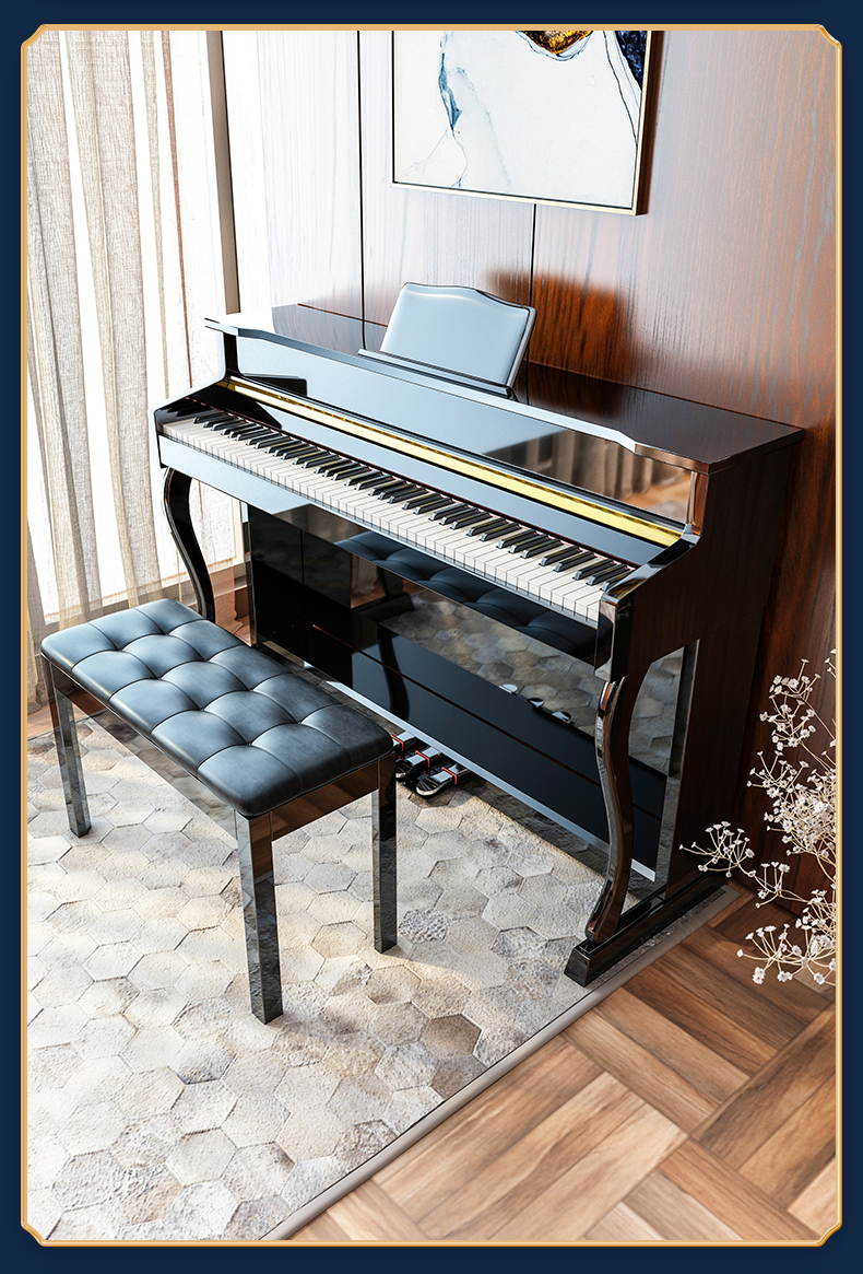 音嘉电钢琴88键重锤家用初学者儿童成人初学考级学生数码钢琴