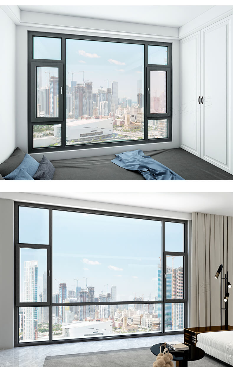 北京断桥铝门窗铝合金封阳台平开落地隔音窗户玻璃阳光房系统定制