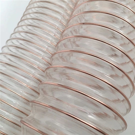 pu通风排气管 岳阳pu耐高温通风钢丝管 透明伸缩耐磨管生产厂家