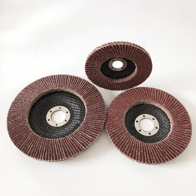 115x22棕刚玉红砂百叶片 伟翔4.5寸平面砂布轮