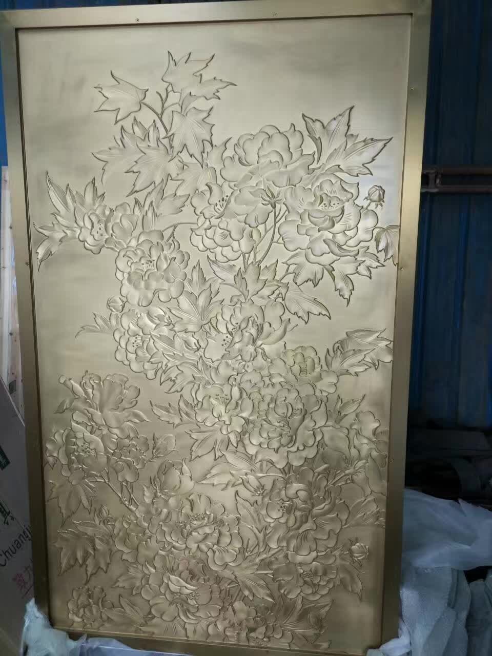 广告牌不锈钢蚀刻画玫瑰金不锈钢古铜色腐蚀不锈钢蚀刻清明上河图山水