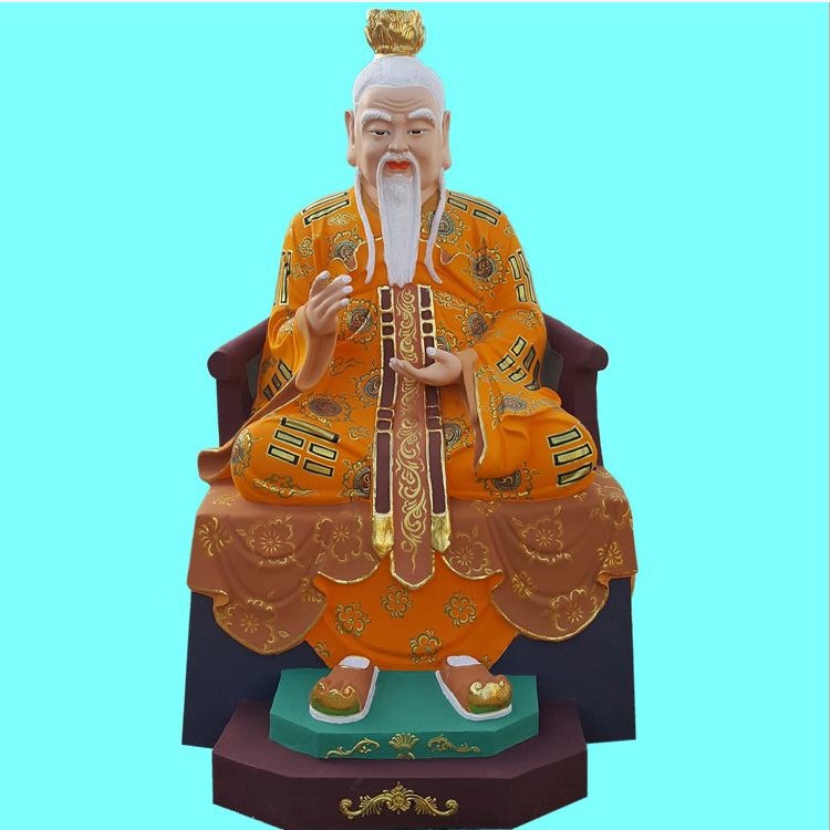 鸿钧老祖神像图片无极老祖神像塑像鸿钧道人神像玻璃钢像生产