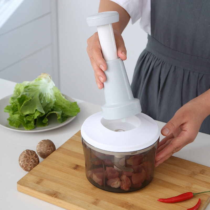 手动按压式切菜器 多功能厨房绞肉机 打馅碎菜蒜泥蓉料理机