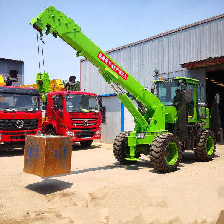 厂家供应装载机吊车 改装轮式行走吊一车多用 四驱越野装载机吊车