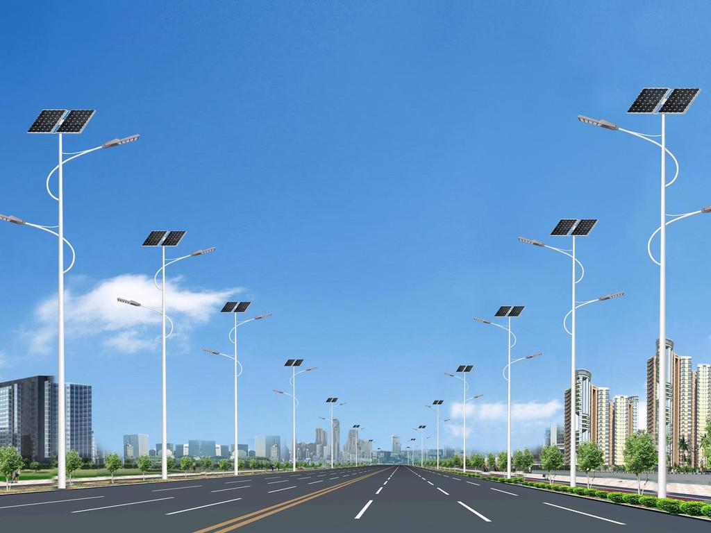 LED戶外太陽能路燈 5米6米燈桿路燈 農村太陽能LED路燈