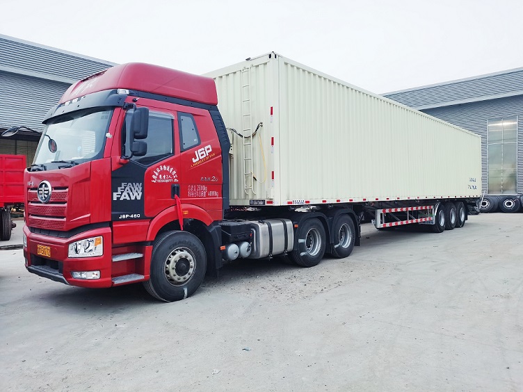 1395米二桥骨架集装箱半挂车15米集装箱半挂车配置图