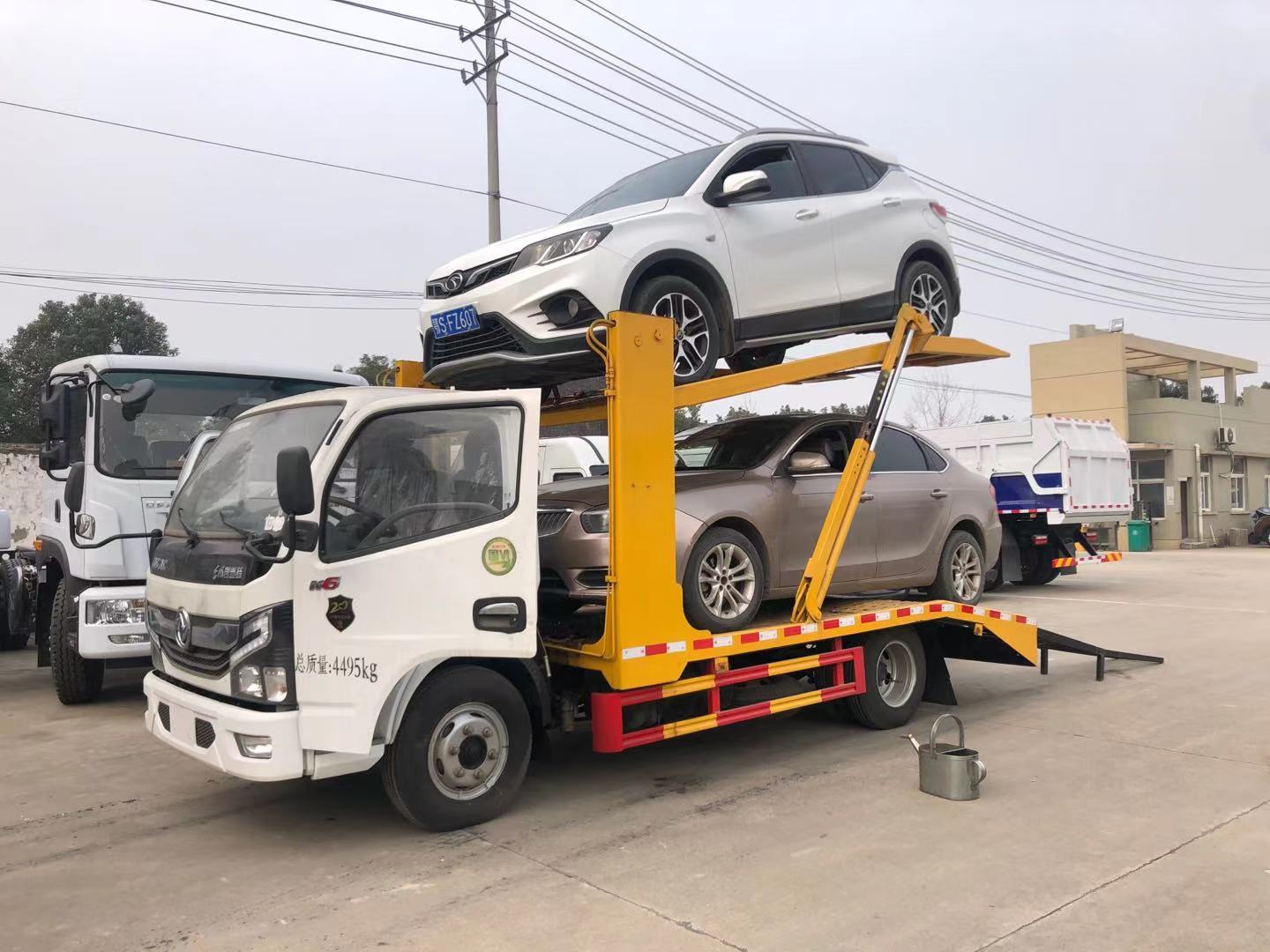 润力双层清障车深圳地区专卖二位板轿运车厂家