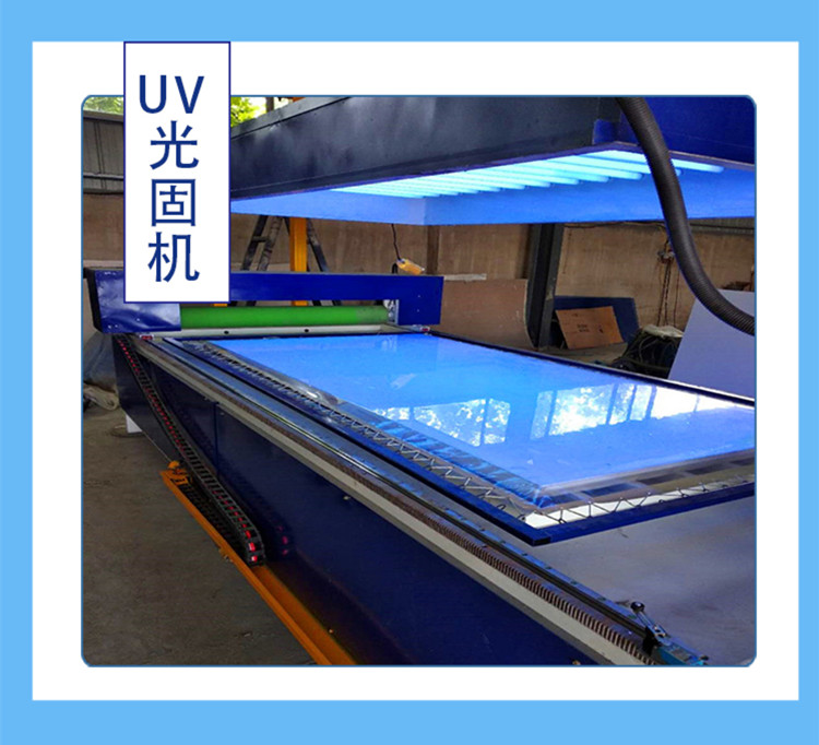 远浩 自动淋幕罩光机 木塑天花板打印淋涂机 uv固化生产流水线