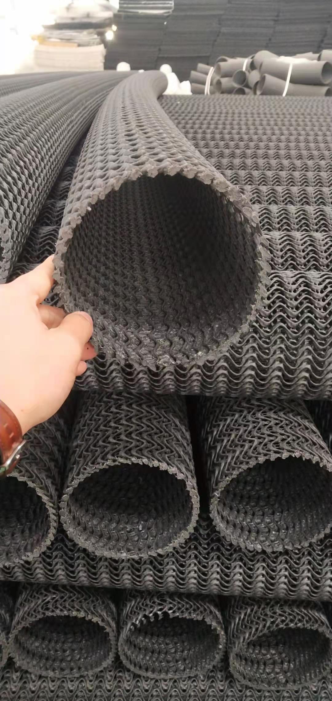 青海硬式透水管厂家曲纹网状透水管