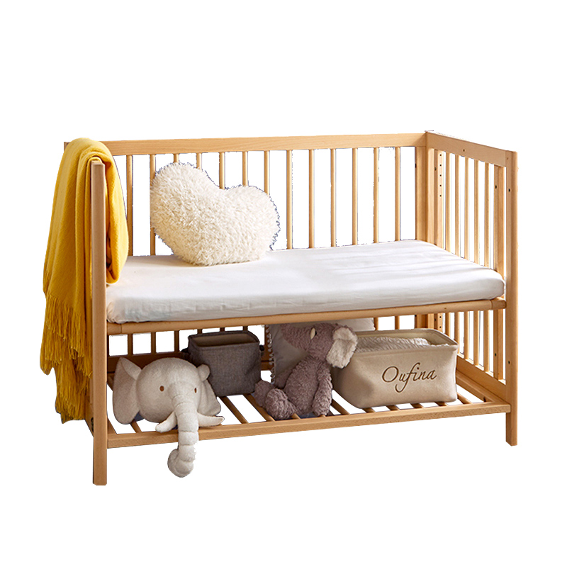 蒂爱婴儿床儿拼接大床山毛榉木可移动新生小床儿童多功能床边实木