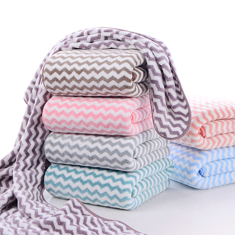 河北 经编珊瑚绒毛巾浴巾 干发巾毛巾厂家批发