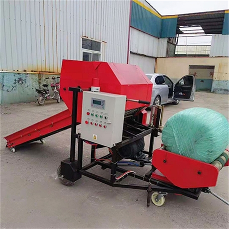 山西牧草秸秆打捆包膜机圆捆饲料打捆包膜机牛羊草料储存打包机