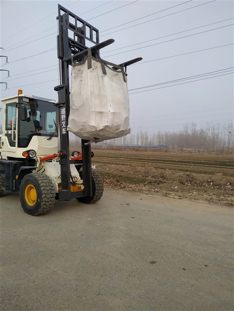 越野叉车两级门架起升3米带侧移器长宽高431827