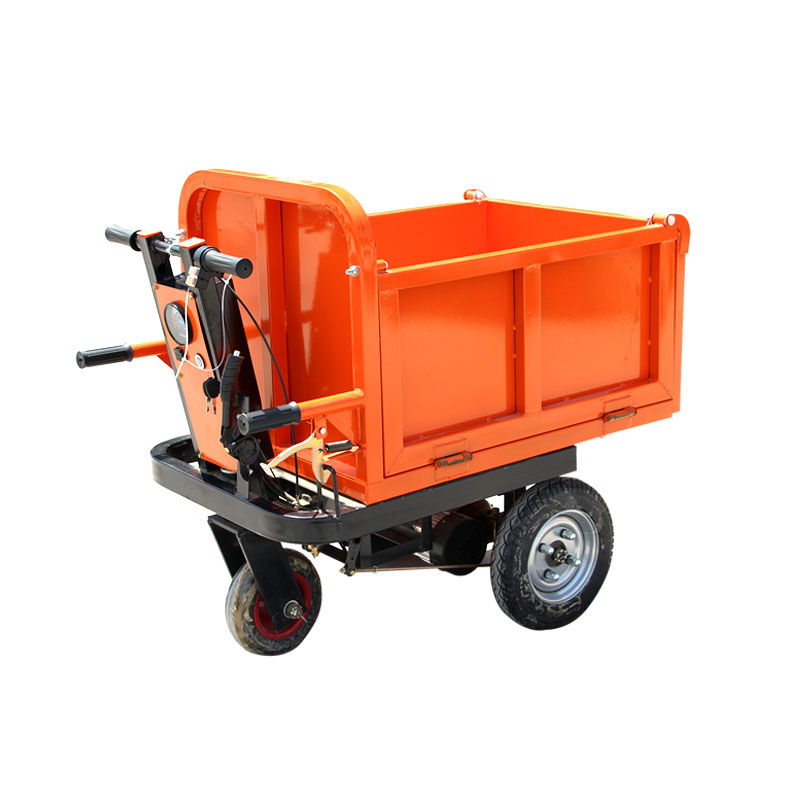 电动手推斜灰斗车翻斗车搬运车建筑工地用拉沙货水泥农程养殖料粪