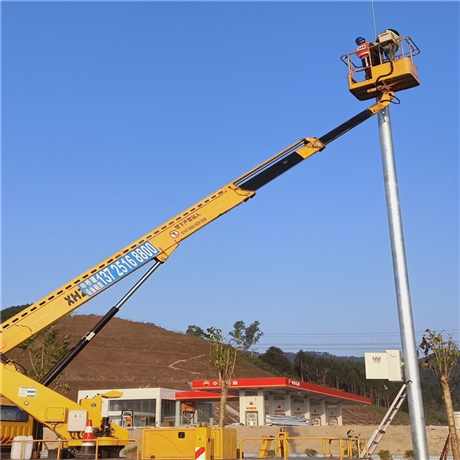 常平直臂高空车租赁公司园林高空作业天桥喷漆监控安装