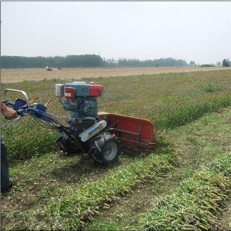 小型割曬機廠家手扶拖拉機鏈接割臺秸稈飼草放片收割機