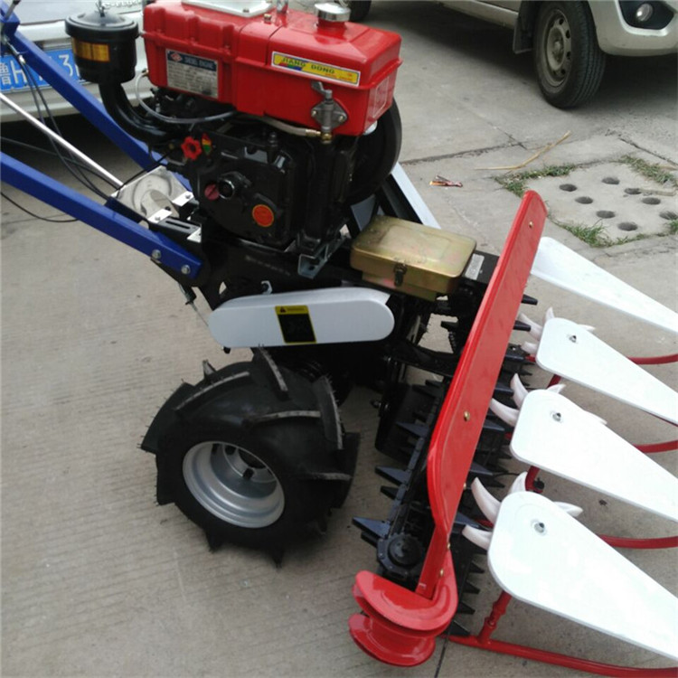 手扶款麦草稻麦收割机家用型割麦放片机