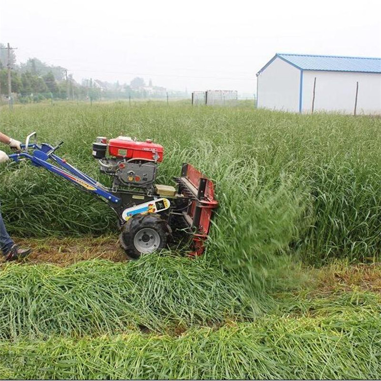 小型割曬機廠家手扶拖拉機鏈接割臺秸稈飼草放片收割機