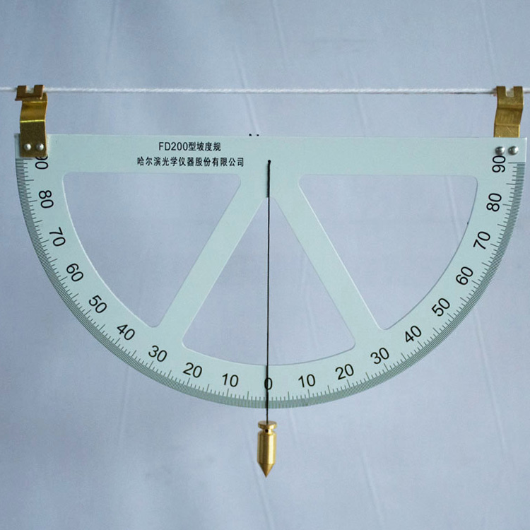 批发供应哈光fd200型坡度规矿山坡度规坡度仪铜质锤球悬挂坡度测量坡