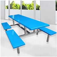连体餐桌椅 不锈钢餐桌椅生产厂家 欢迎咨询茂森校具