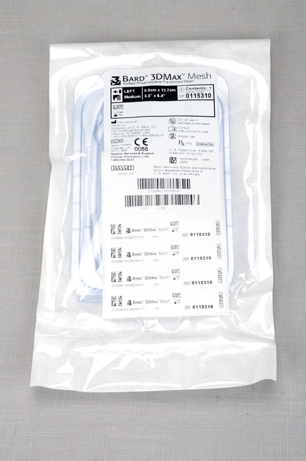 3d补片美国巴德疝修补补片0115310bard