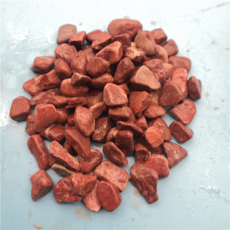红色水洗石石子秦皇岛永顺机制鹅卵石批发