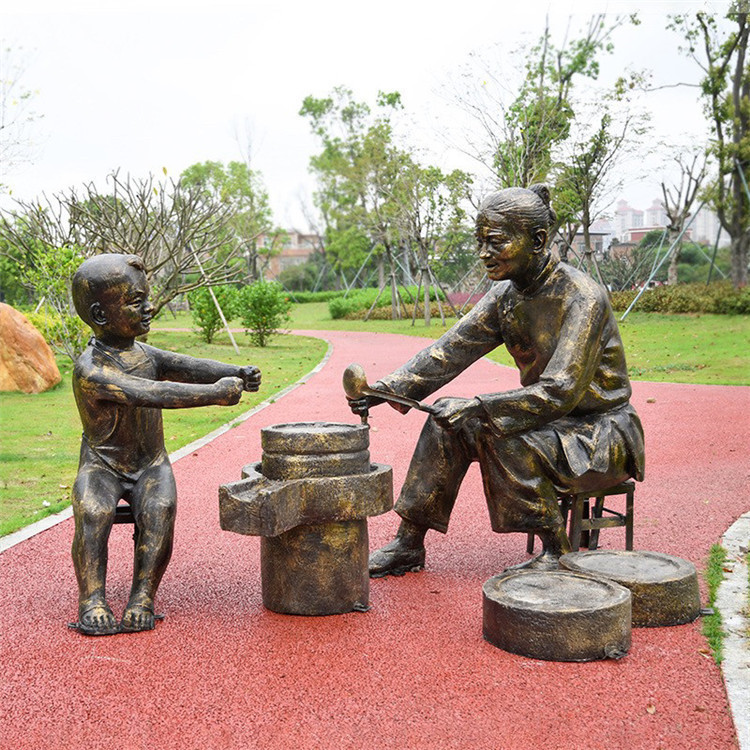 湖南园林景观雕塑厂家玻璃钢景观小品人物雕塑