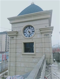 浙江温州学校楼顶外墙挂钟，售楼处钟楼钟表，钟塔时钟，户外大钟