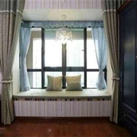 北京飘窗窗帘设计，客厅卧室布艺窗帘，全遮光窗帘安装