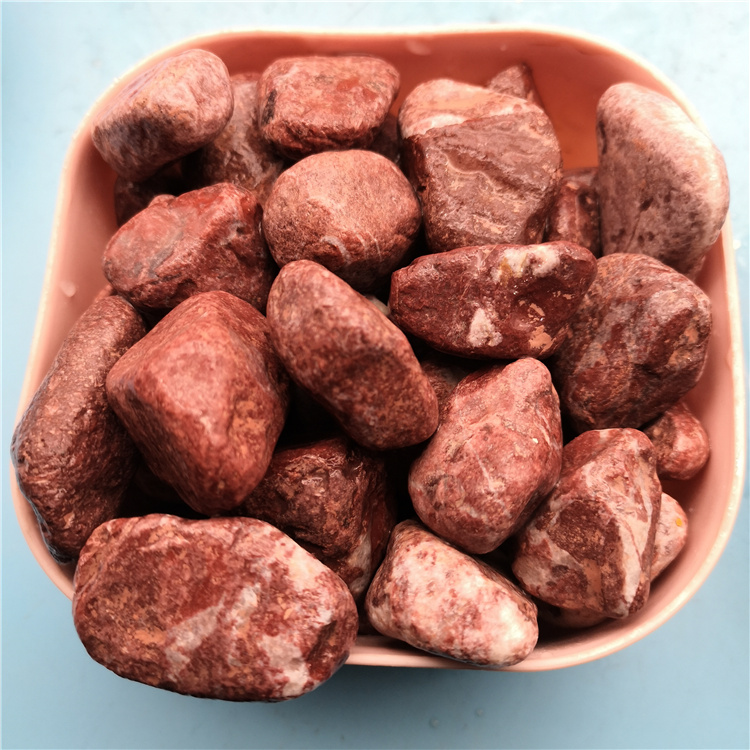 红色水洗石石子秦皇岛永顺机制鹅卵石批发