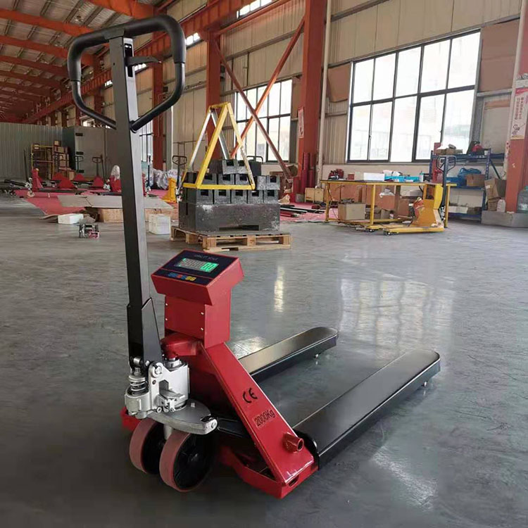2吨带称重功能的液压车,仓库2000kg计重搬运车