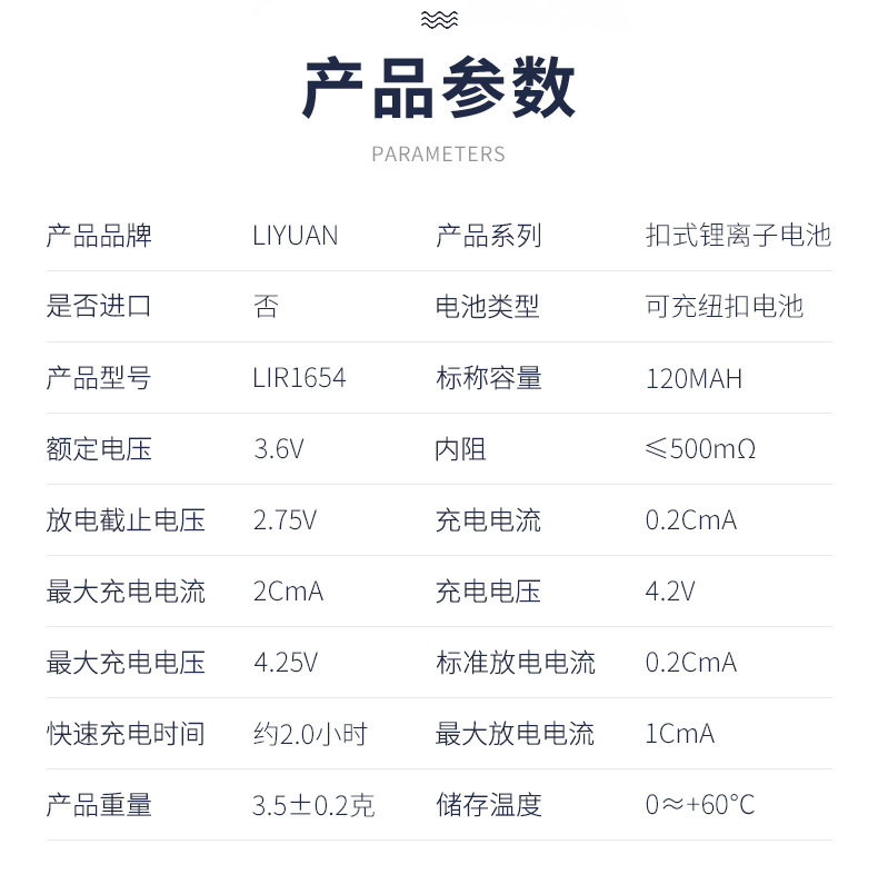 耳机电池商品数量不限货源所属商家已经过真实性核验产品型号lir1654
