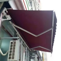 伸缩雨棚 北京折叠遮阳蓬 帆布露台棚安装