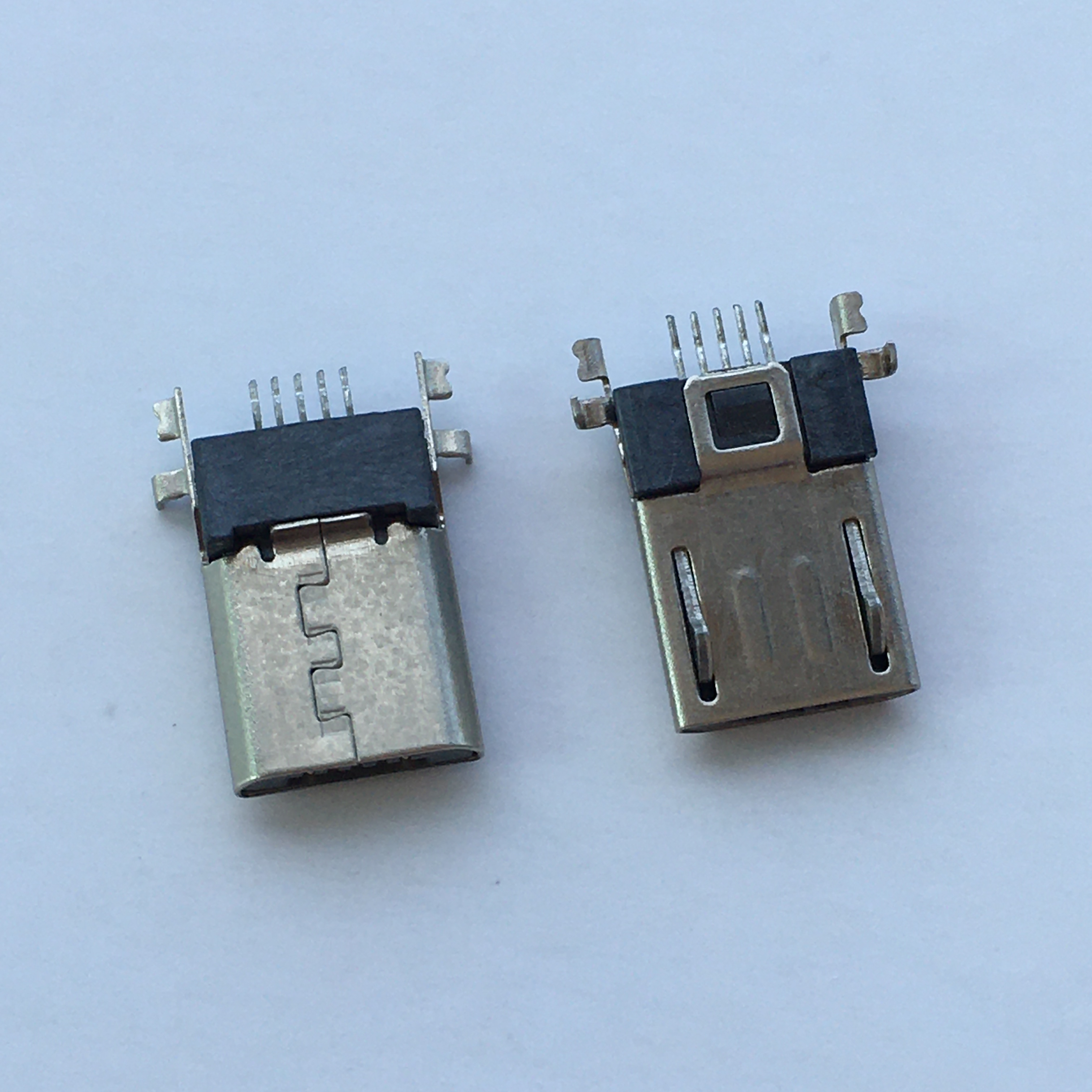 microusb5p公頭沉板105mm兩腳插板反smt式超薄