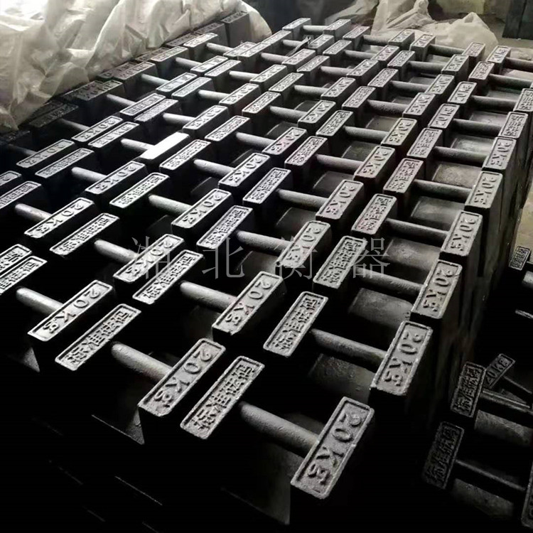 深圳25kg电梯校验砝码 M1级搅拌站配重块 25公斤锁型铸铁砝码