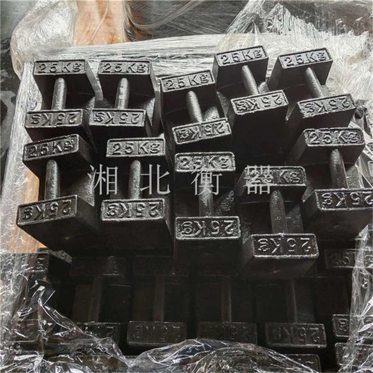 榆林20公斤商砼站砝码M1级别校秤用20kg25kg手提铸铁砝码厂家
