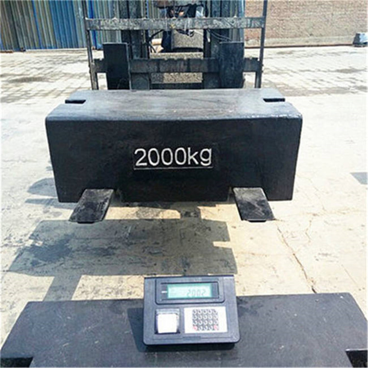贵州锁型2吨配重砝码 火电厂校正砝码 m1级2000公斤铸铁砝码
