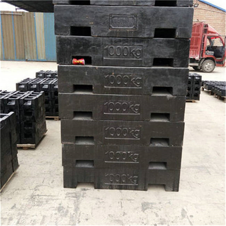 福建铸铁方形砝码生产 起重机配重1吨平板型标准砝码价格