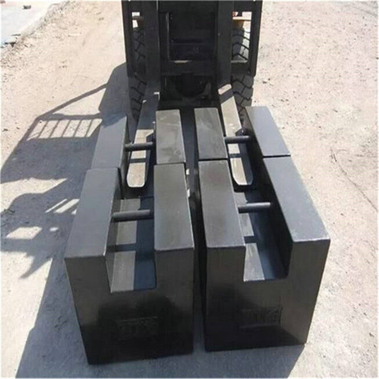 南昌1吨国标铸铁砝码 1000kg平板型锁型叉车砝码 M1级配重块