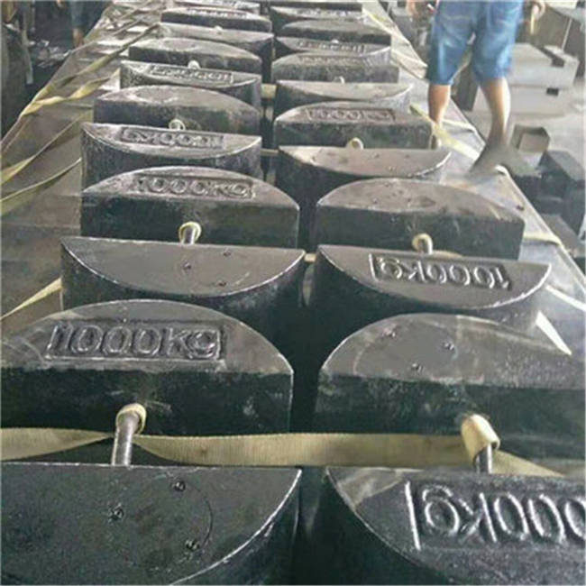江西英豪砝码厂1吨平板型铸铁校验砝码 M12级1000公斤磅秤法码