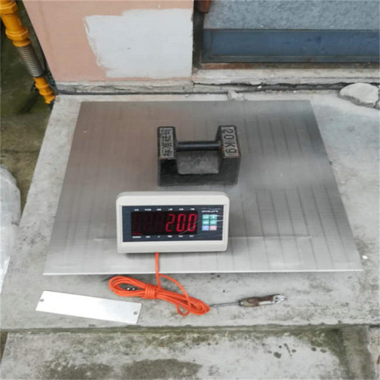 秦皇岛2吨不锈钢地磅称生产车间使用1.2x1.2m不锈钢1吨电子秤