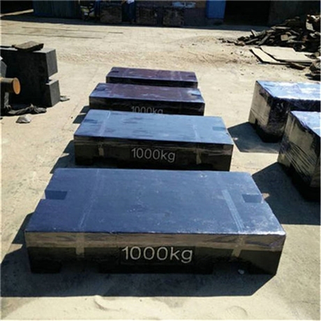 西安汽车衡校准砝码 一吨方形标准砝码 M1-1T平板铸铁砝码厂家
