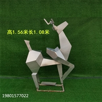 几何鹿雕塑 不锈钢雕塑鹿 鹿雕塑定制各种款式