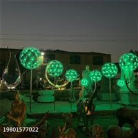 发光蒲公英雕塑 不锈钢雕塑加工厂