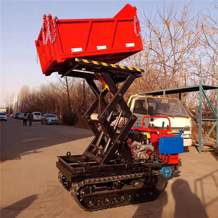 可定制农用小型履带运输车 1.5吨升降手扶式履带运输车 山地爬山虎