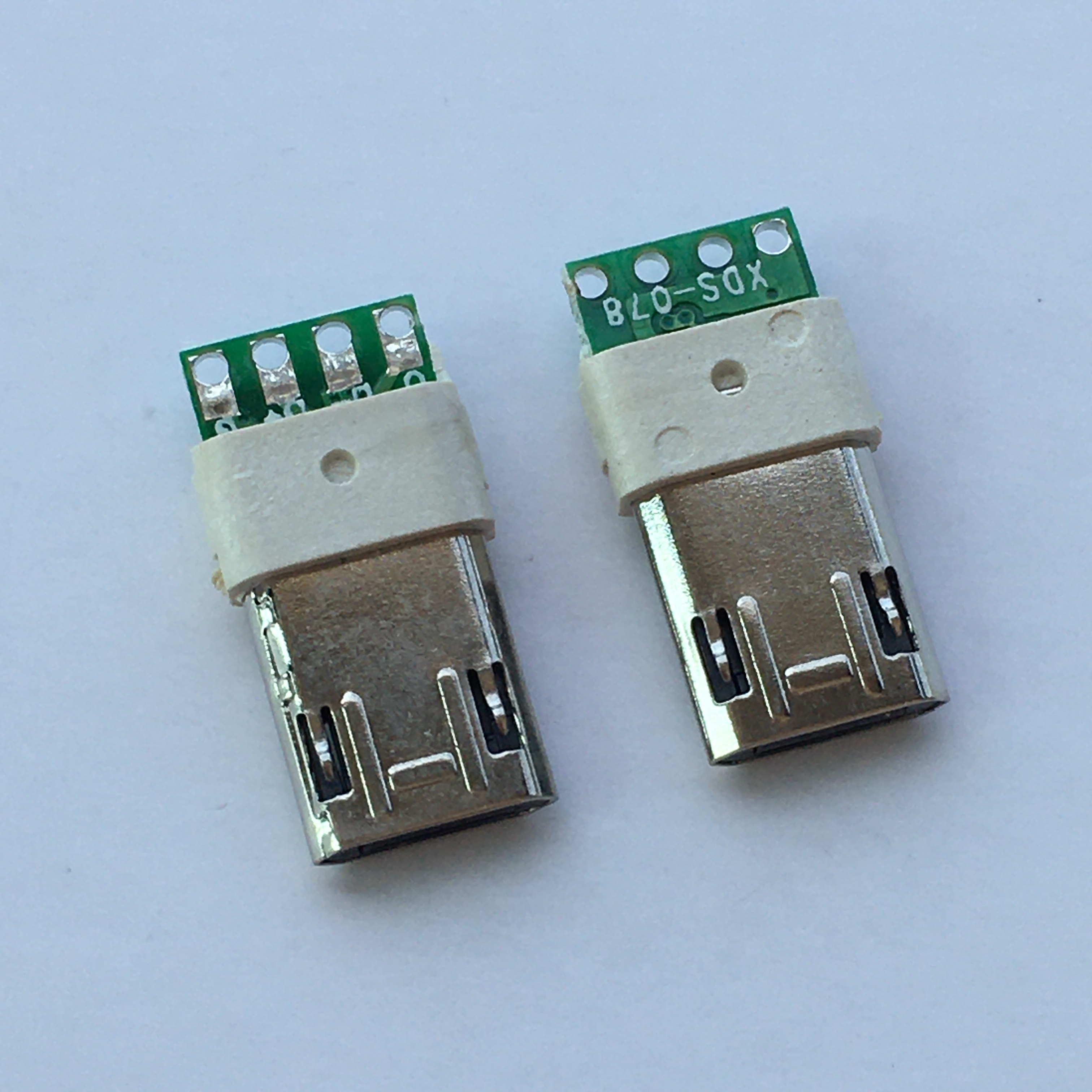 microusb5p公头双面插焊线式带pcb板