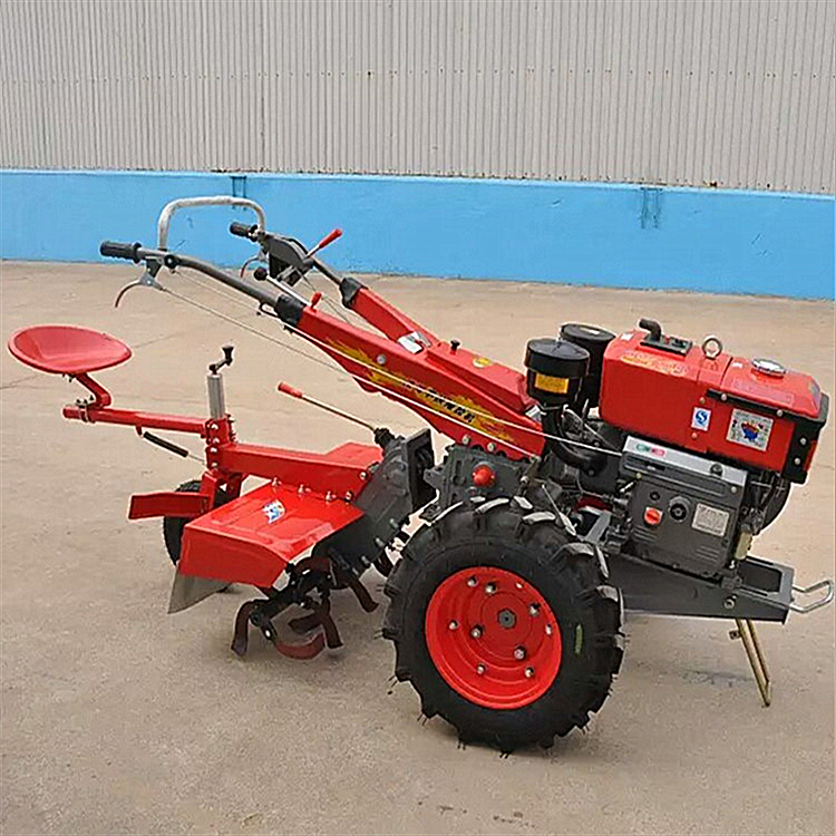 农田手扶拖拉机耕田犁地拖拉机旋耕机切土,碎土能力强,一次旋耕能够