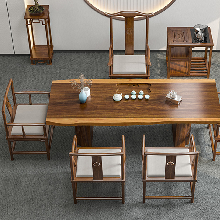 新中式茶桌 白蜡木泡茶台 阳台禅意茶台定制