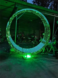 发光月亮雕塑 不锈钢雕塑加工厂